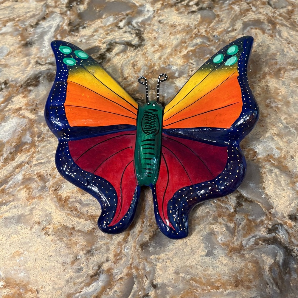 Colorful Talavera Butterfly Wall Art